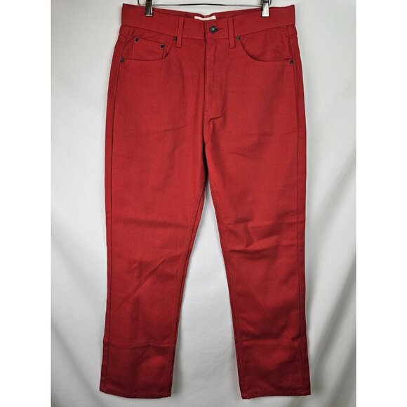 Beyond The Limit Men's Jeans Size 34 x 32 Red Straight Leg Denim Jean Pants - Picture 10 of 10